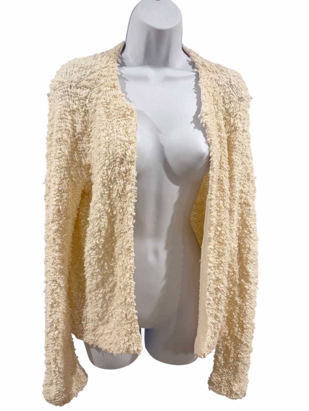 Eileen Fisher Loop Knit Organic Cotton Cardigan size Medium